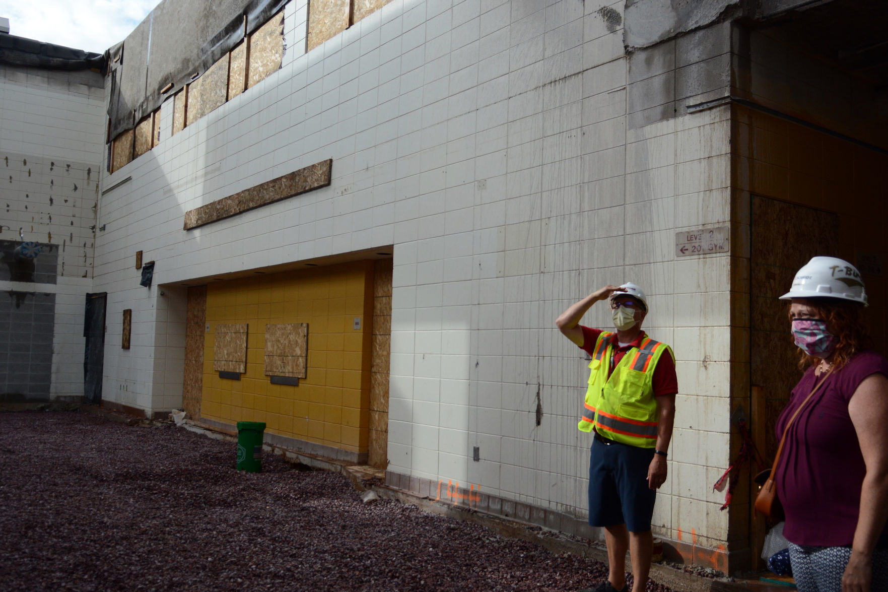 Baraboo middle school construction tour, June 23, 2020